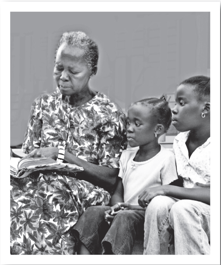 Sudanese woman and children